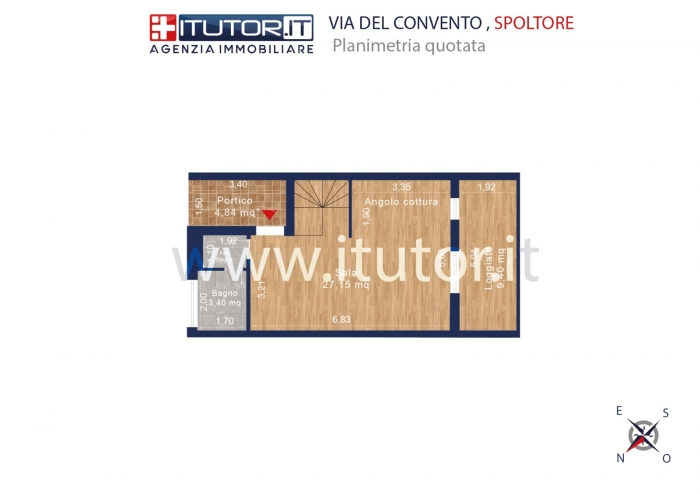 Duplex panoramico 100 mq. con tre camere