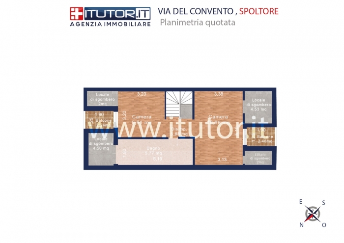 Duplex panoramico 100 mq. con tre camere