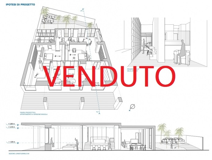 VENDESI LOCALE/APPARTAMENTO/LOFT DI 365 MQ. CON GIARDINO ESCLUSIVO