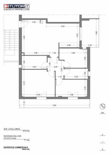 Appartamento 3 camere 2 bagni